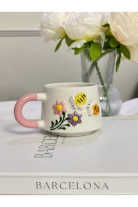 Arı Kabartmalı Mug