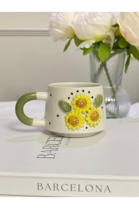 Ayçiçeği Kabartmalı Mug