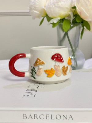 Mantar Kabartmalı Mug