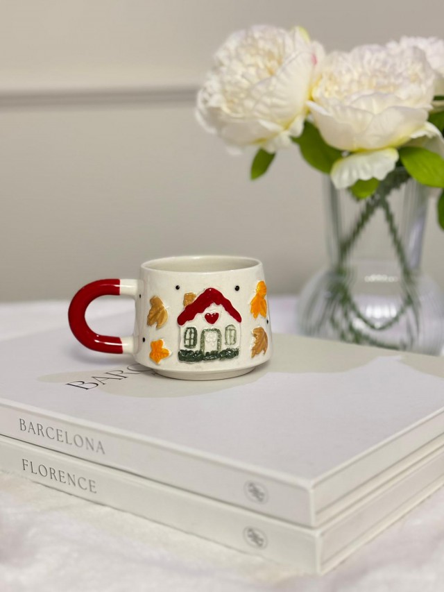 Sonbahar Evi Kabartmalı Mug