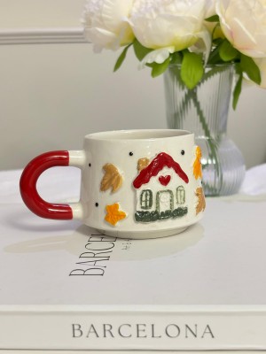 Sonbahar Evi Kabartmalı Mug